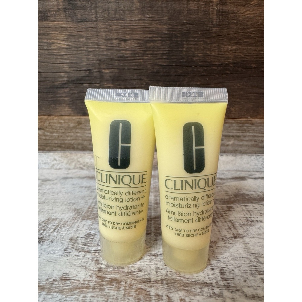 2 × Clinique Dramatically Different Moisturizing Lotion .5 oz each Travel NEW